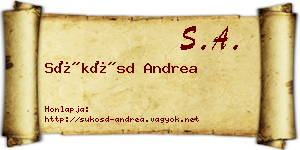 Sükösd Andrea névjegykártya