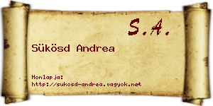 Sükösd Andrea névjegykártya